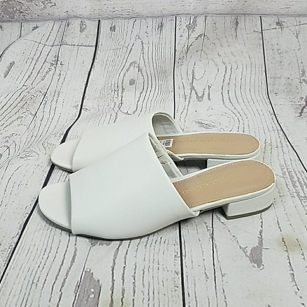 Ivory Open Toe Slides - Picture 2 of 3